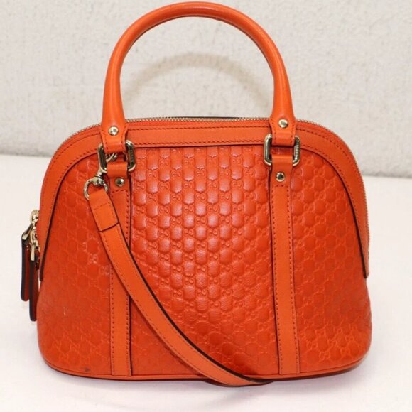 GUCCI Micro guccissima Mini Dome Bag Sun Orange 449654 -000926 - Picture 7 of 14